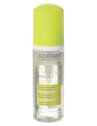Limpiador facial espuma limpiadora hidratante y desmaquillante Aderma Biology para hidratar