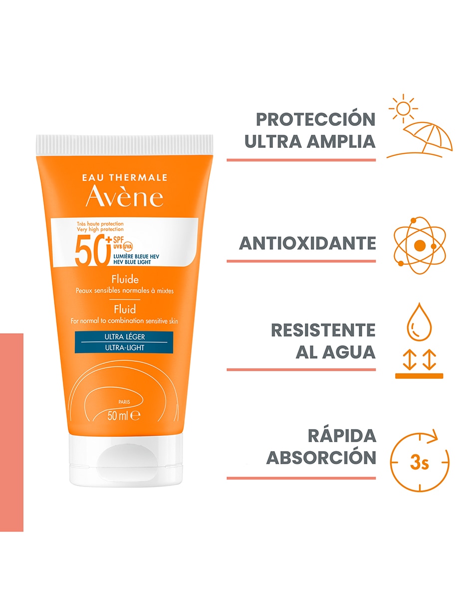 Protector solar FPS 50 Avène linea naranja 50 ml
