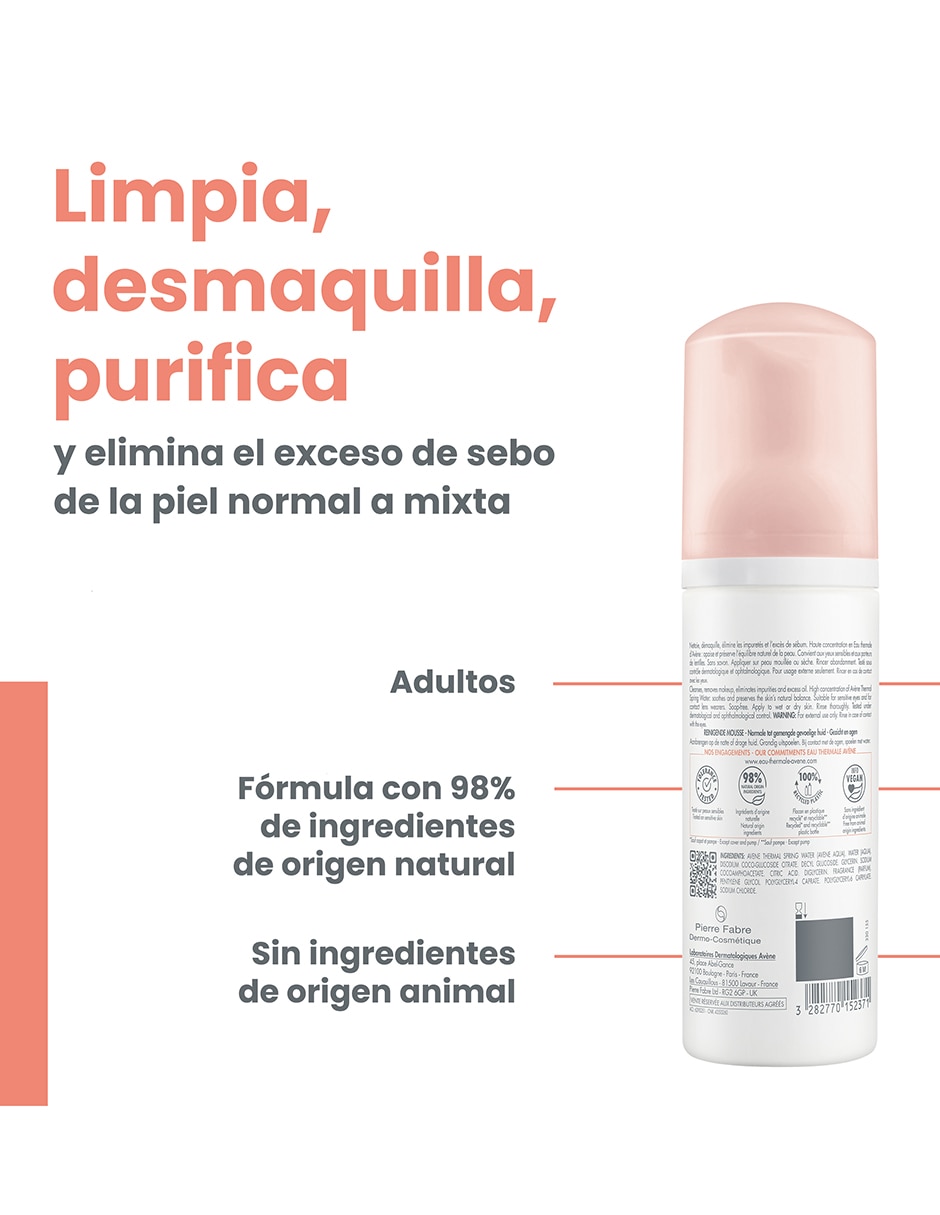Desmaquillante Espuma limpiadora facial para piel normal a mixta 150 ml Cuidados Esenciales 7