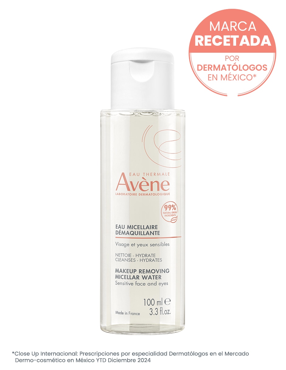 Limpiador facial Agua micelar desmaquillante, limpieza y cuidado para rostro, 100 ml para desmaquillar 8