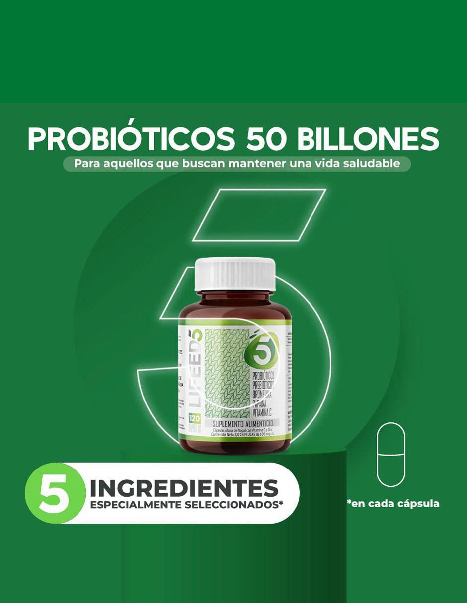 Probióticos 50 Billones, Prebióticos, Enzimas Digestivas, Vitamina C y Zinc con enzimas digestivas y probióticos 6