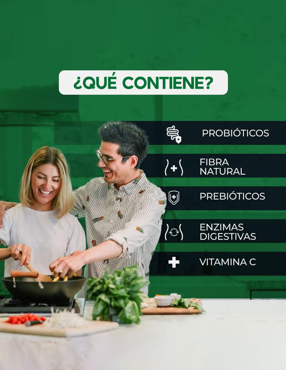 Probióticos 50 Billones, Prebióticos, Enzimas Digestivas, Vitamina C y Zinc con enzimas digestivas y probióticos 5