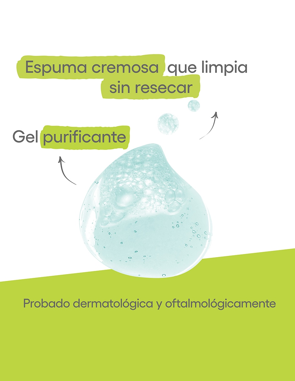 Gel para rostro limpiador gel limpiador 400 ml, piel grasa con tendencia acnéica Aderma Biology ac 9