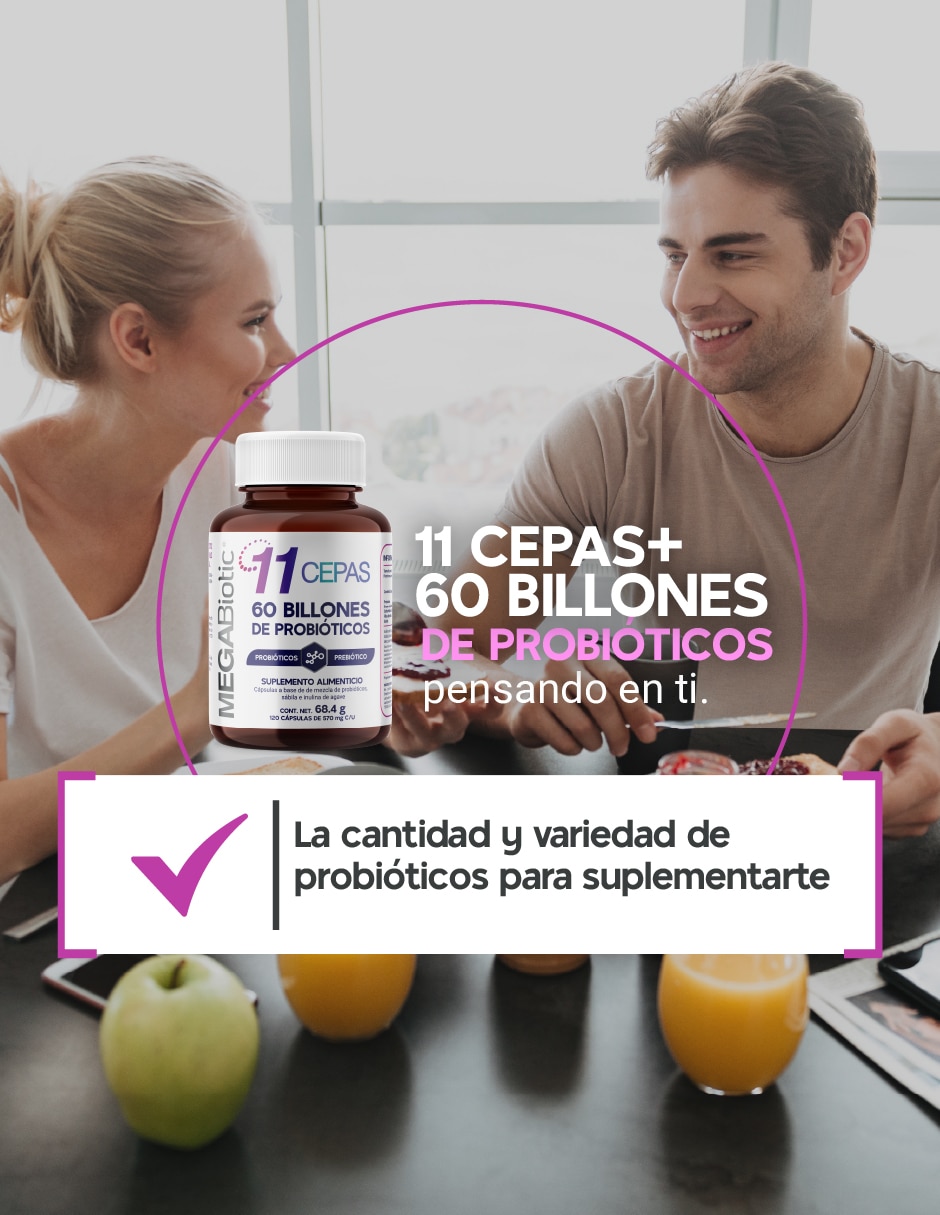 Probióticos 60 billones y 11 cepas e inulina de agave megabiotic "con" enzimas digestivas y probióticos "sabor" sin sabor "de" sin tamaño