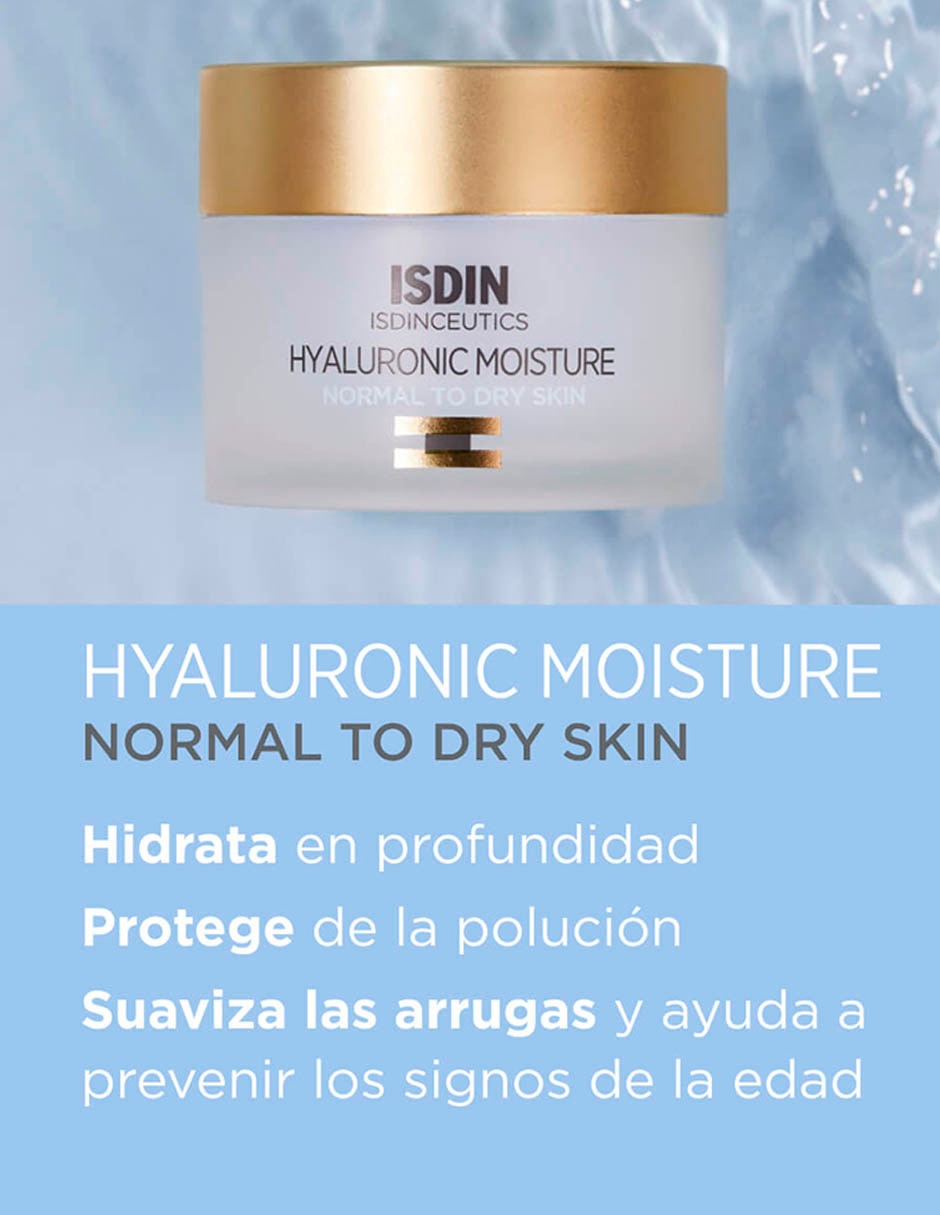 Crema facial recomendada para hidratar día y noche ceutics Hyaluronic Moisture Piel Normal A Seca Isdin Isdinceutics para piel normal y seca 5
