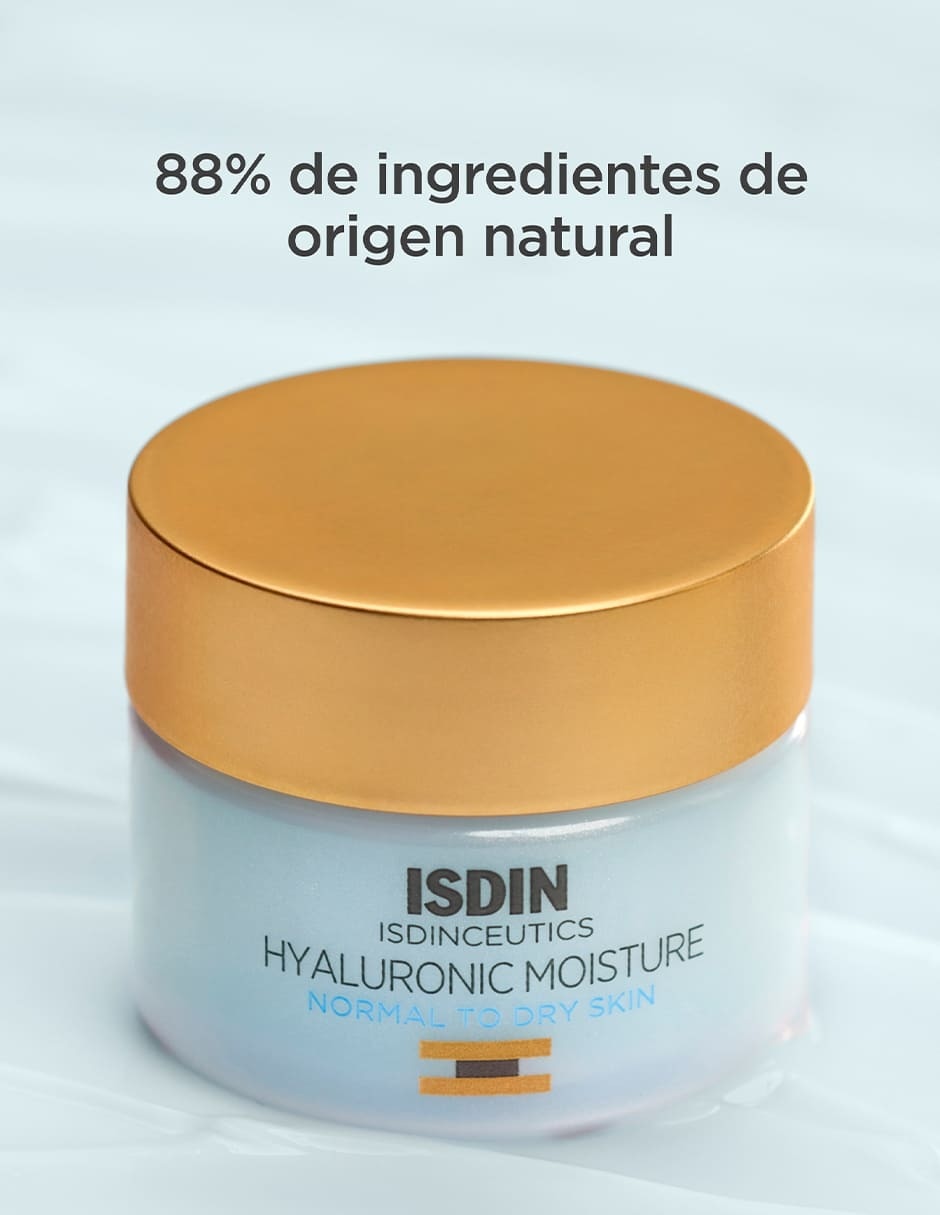 Crema facial recomendada para hidratar de día y noche Isdin Hyaluronic Moisture para piel normal 8