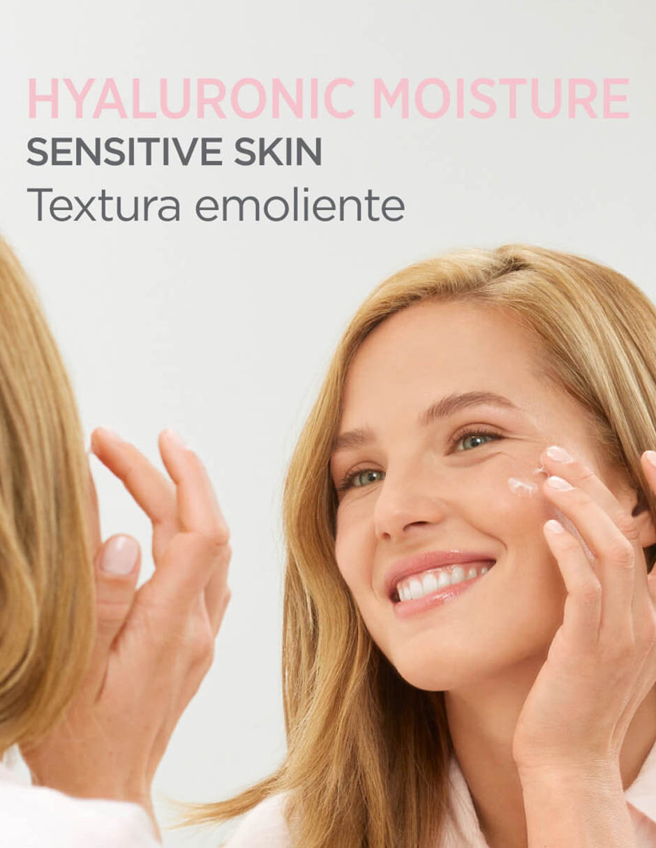 Crema facial recomendada para hidratar día y noche Hyaluronic Moisture para piel sensible 4