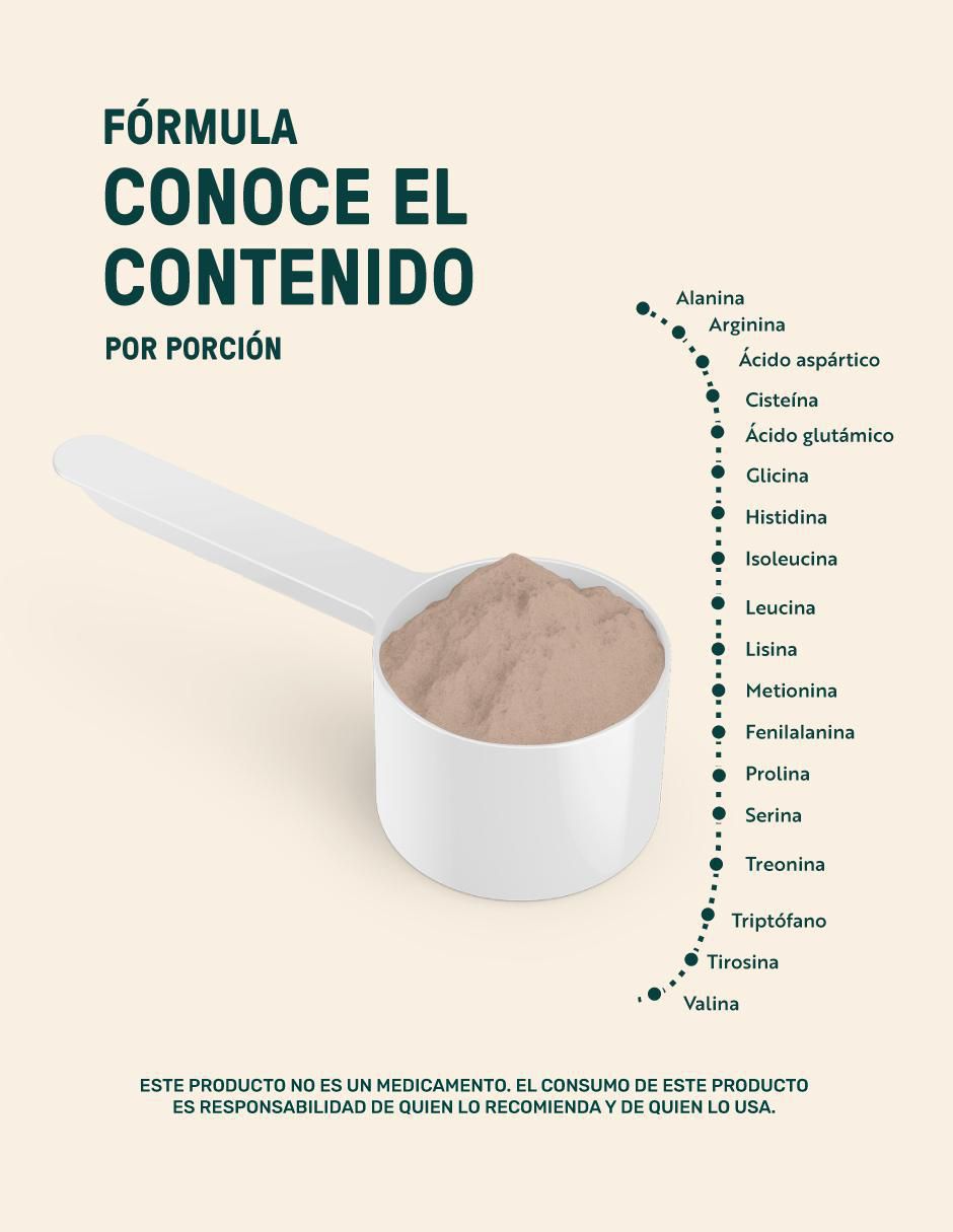 Proteína Vegana de Soya scoop Dosificador incluído sabor chocolate 5
