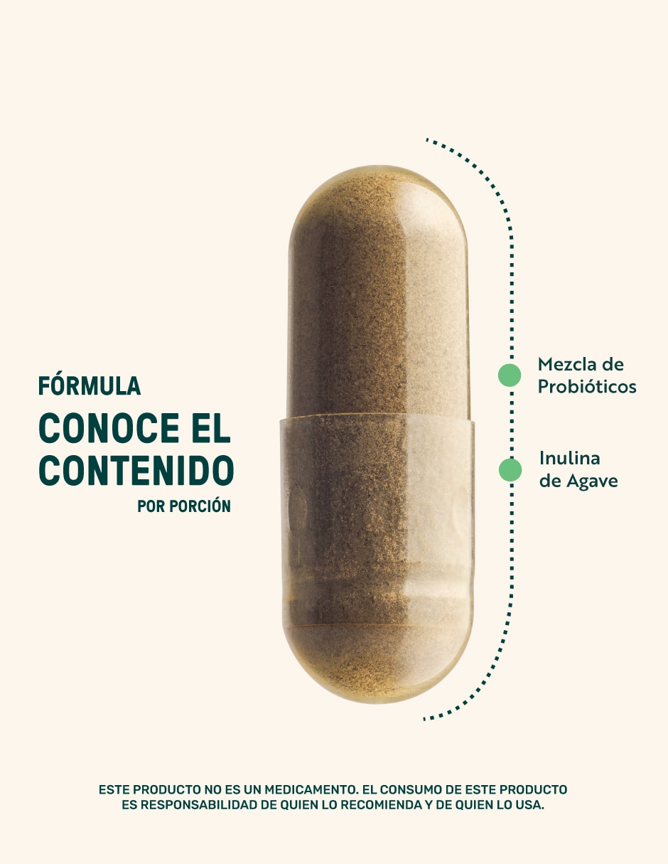 Probióticos 60 billones y prebióticos inulina de agave de 160 cápsulas 3