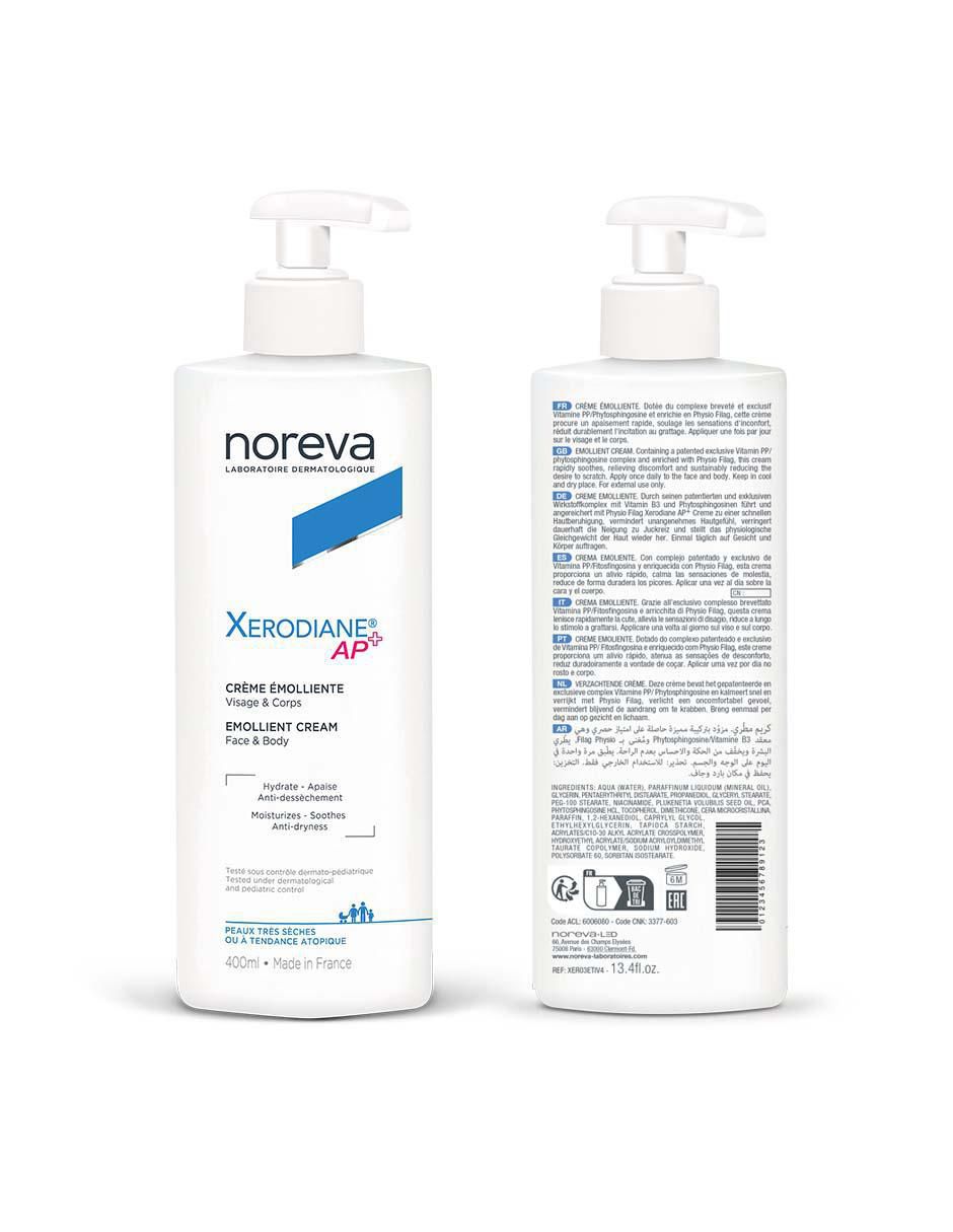 Crema para rostro y cuerpo recomendada para calmar y aliviar la piel de día Xerodiane Ap+ para piel seca y sensible 2