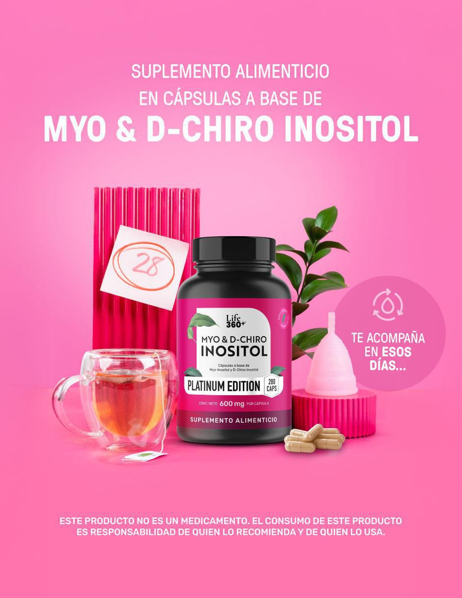 Myo & d-chiro inositol de 280 cápsulas life360+ "con" myo-inositol y d-chiro inositol "sabor" sin sabor "de" sin tamaño 7