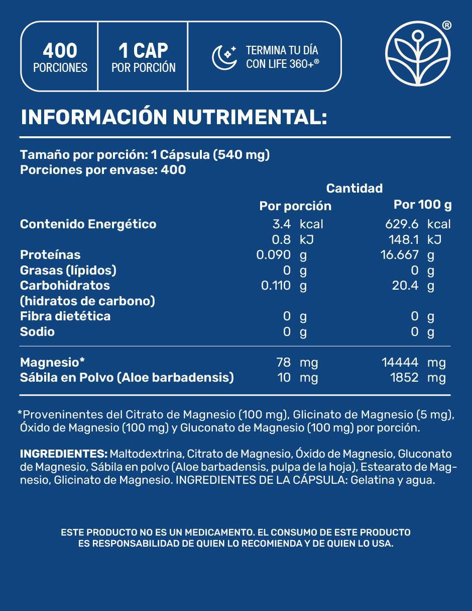 Set de suplementos alimenticios 2pack magnesium mix 4 tipos de magnesio, citrato, glicinato, gluconato y óxido de magnesio con 400 cápsulas.