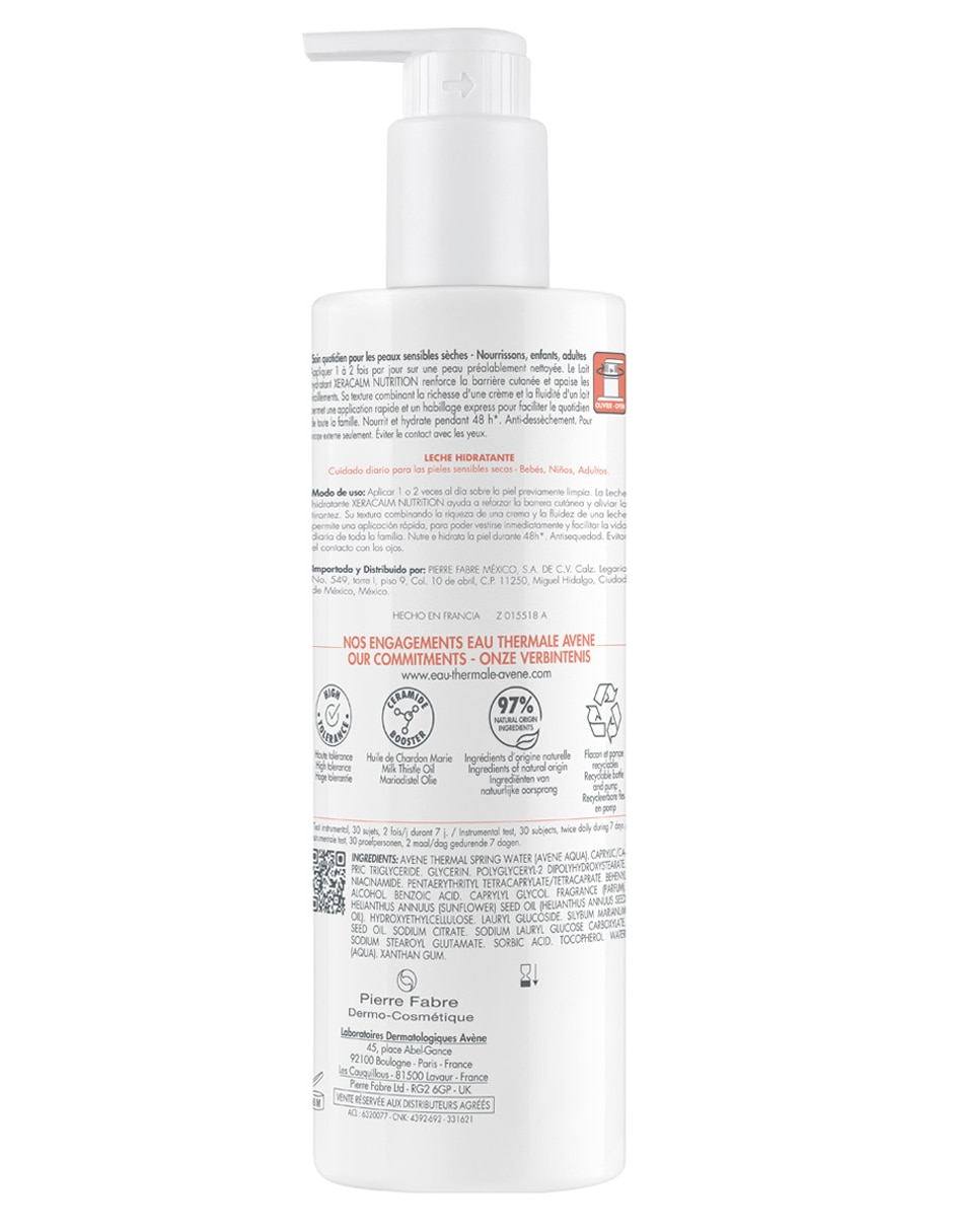 Leche corporal recomendada para calmar la piel de día Avène Xeracalm para piel seca y sensible 8