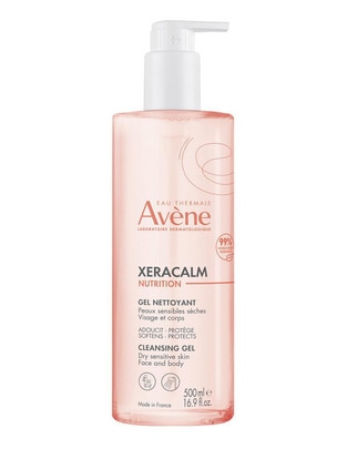 Limpiador facial Xeracalm nutrition gel limpiador higiene suave para piel seca y sensible rostro y cuerpo 500 ml Avène para calmar la piel 1