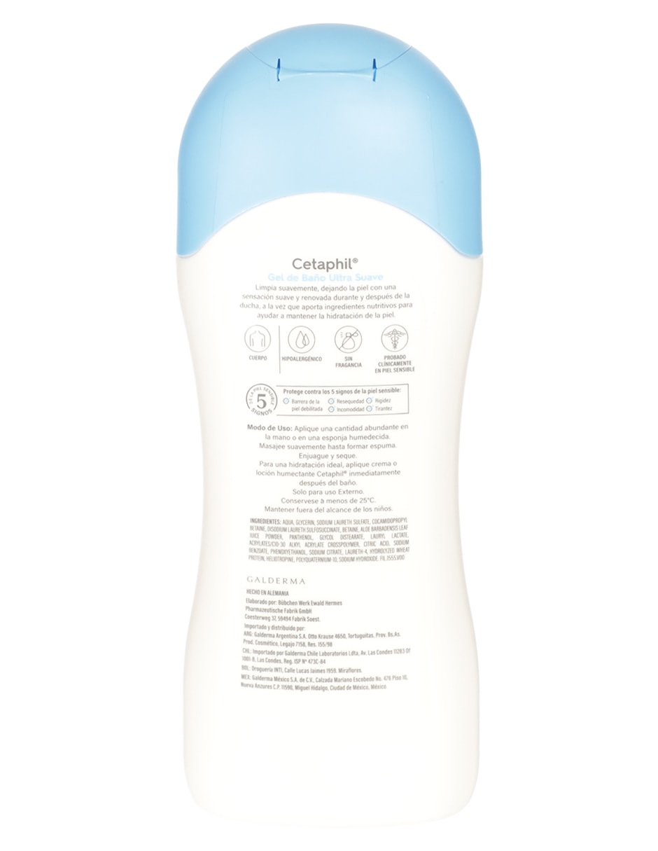 Gel corporal Limpiador de baño Ultra Suave Cetaphil