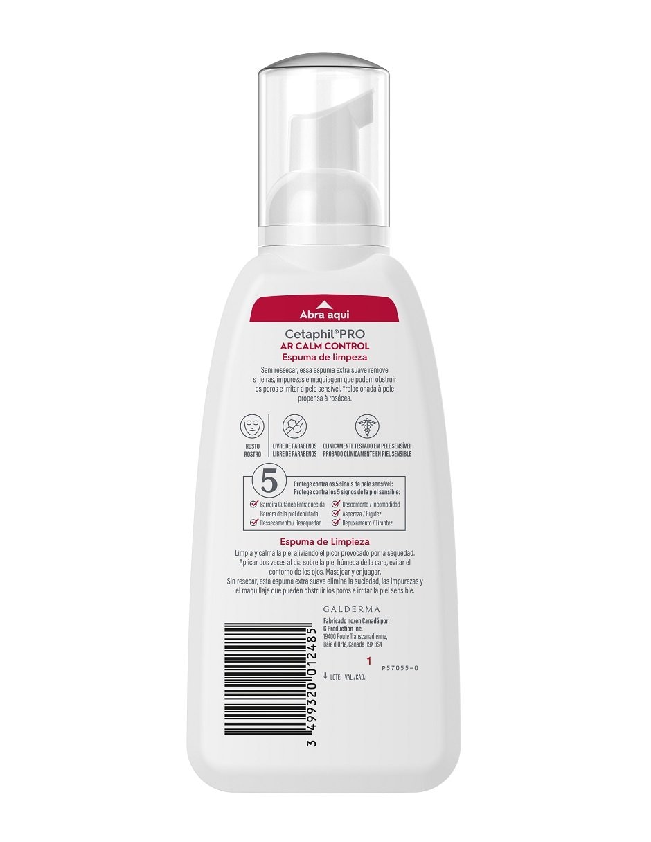 Limpiador facial Pro Ar Calm Control Espuma de Limpieza 236 ml para revitalizar