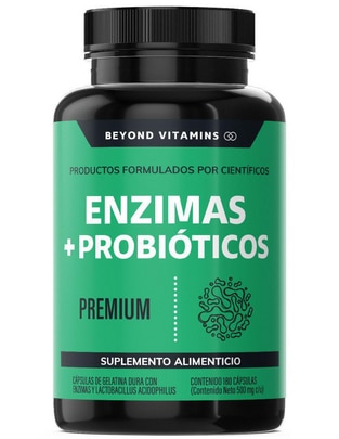 Enzimas Digestivas, Probióticos y Prebióticos con enzimas digestivas y probióticos sabor original de 180 cápsulas Enzimas Digestivas, Probióticos y Prebióticos con enzimas digestivas y probióticos sabor original de 180 cápsulas