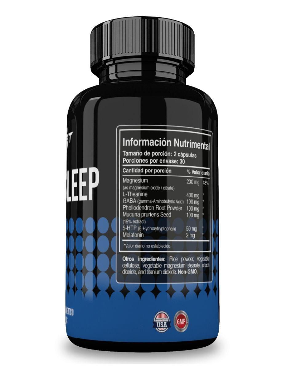 Deep Sleep insomnio Reset Nutrition con magnesio, teanina, gaba y 5-htp de 60 cápsulas