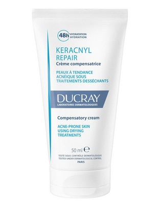 Crema facial recomendada para acné día y noche Keracnyl Repair para piel grasa 1