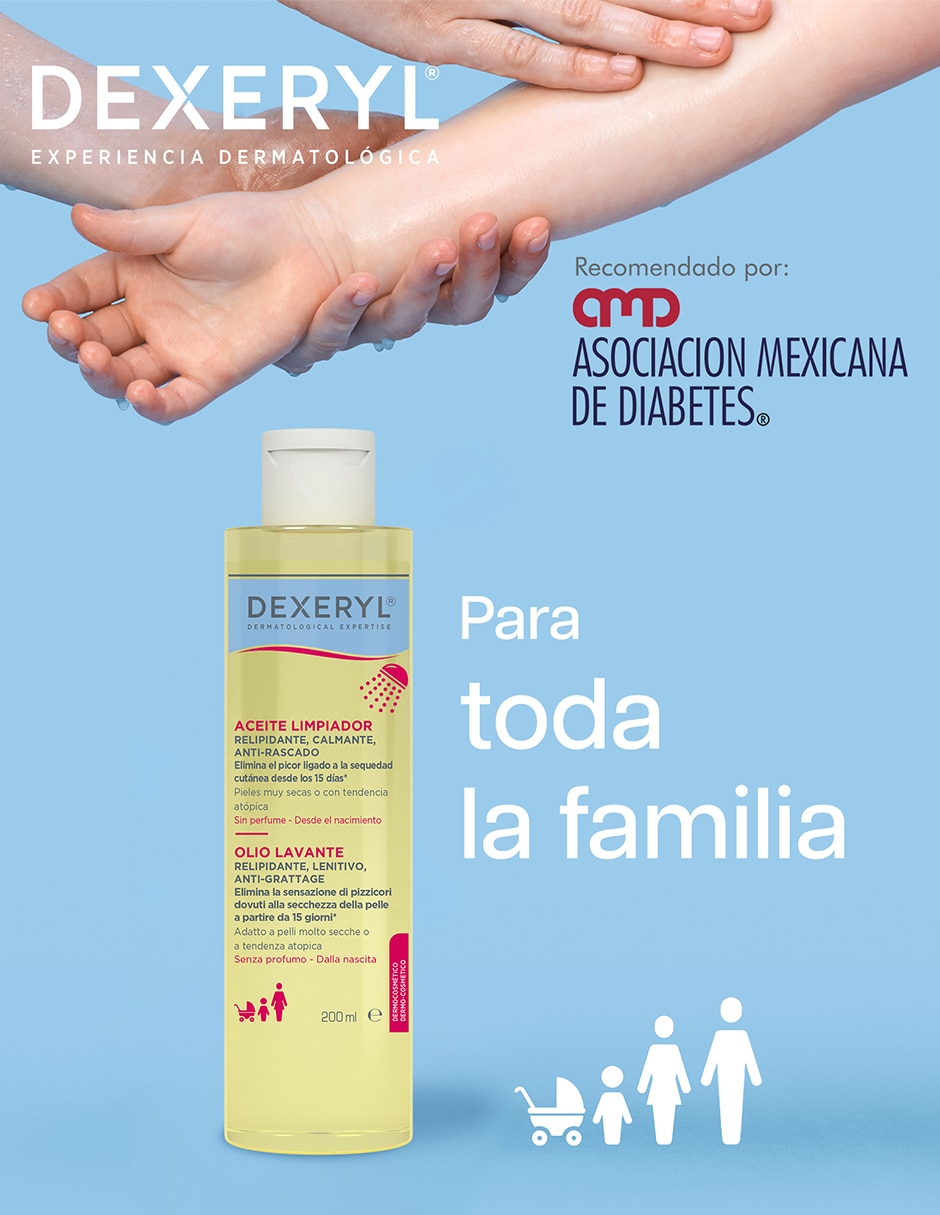 Limpiadores rostro y cuerpo Dexeryl Aceite de Ducha 200 ml, Piel Seca y Atópica, pH Fisiológico Pierre Fabre para calmar la piel