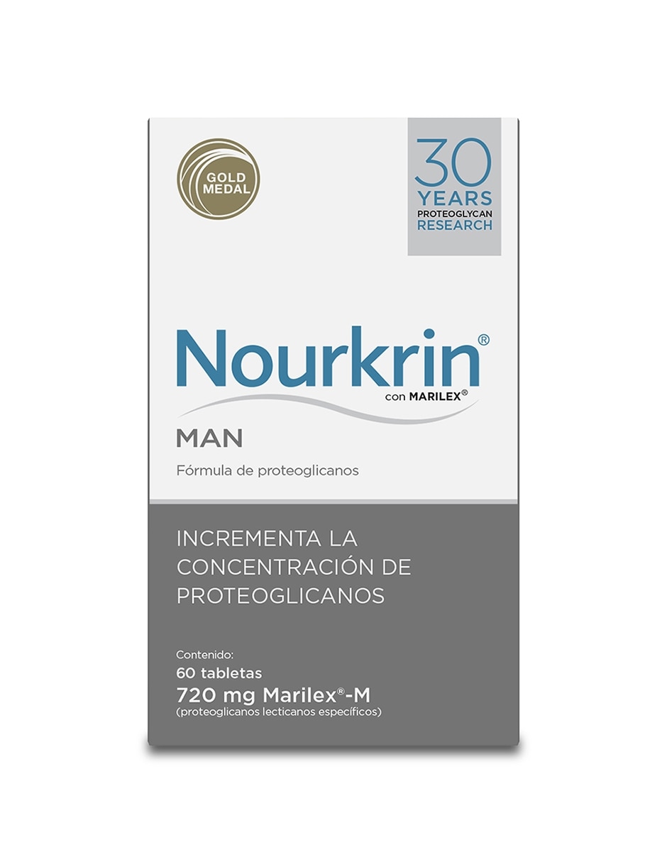 Tratamiento capilar anticaída del cabello Man Nourkrin con marilex de 60 tabletas
