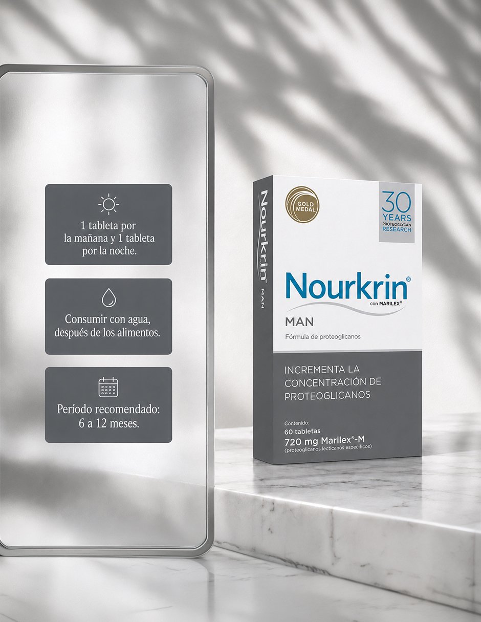 Tratamiento capilar anticaída del cabello Man Nourkrin con marilex de 60 tabletas