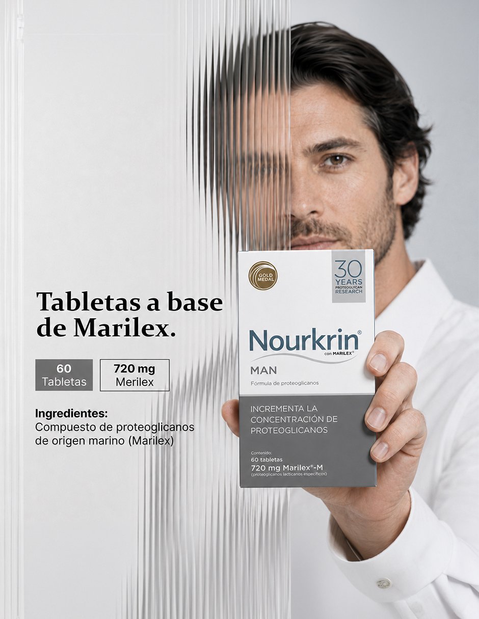 Tratamiento capilar anticaída del cabello Man Nourkrin con marilex de 60 tabletas