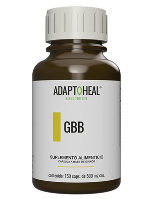 GBB Adaptoheal con ginkgo biloba sabor natural de 150 cápsulas
