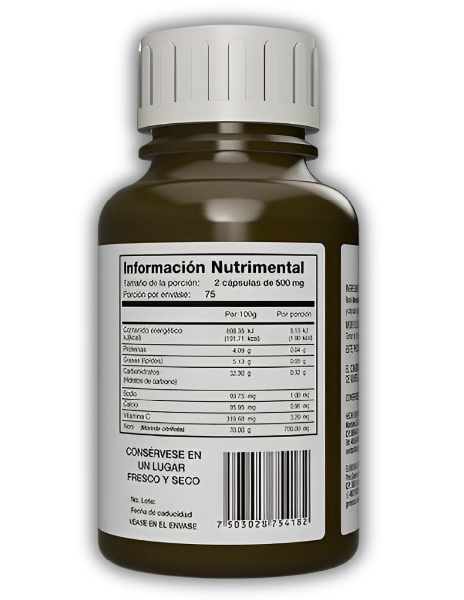 NNI sabor natural de 150 cápsulas