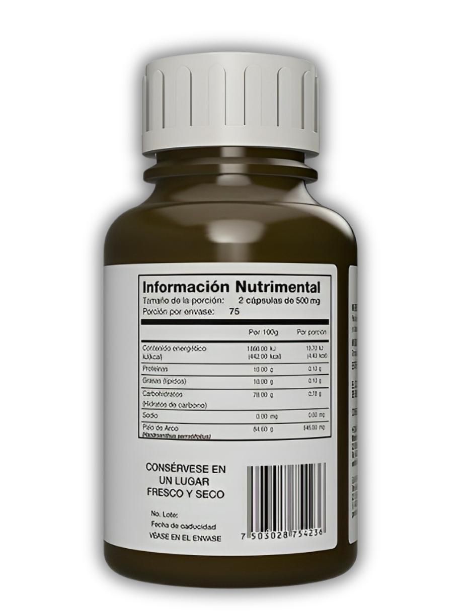 Cápsulas pdco con palo de arco 150 cápsulas adaptoheal sabor natural de 150 cápsulas 2
