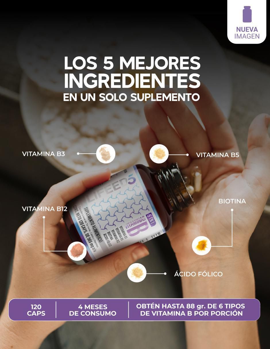 Complejo B con vitamina B3 de 120 cápsulas 3
