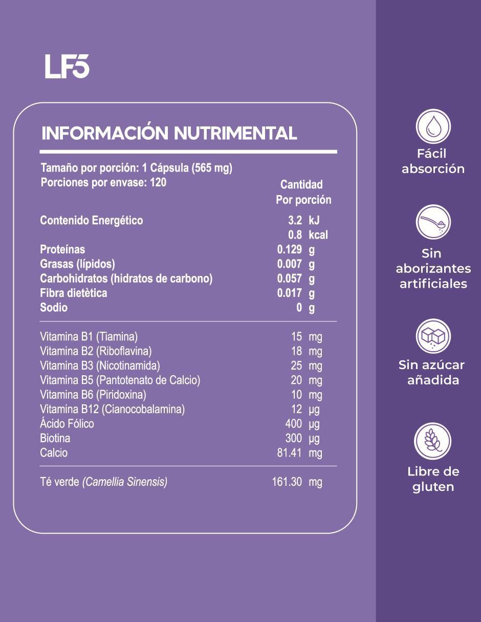 Complejo B con vitamina B3 de 120 cápsulas 4