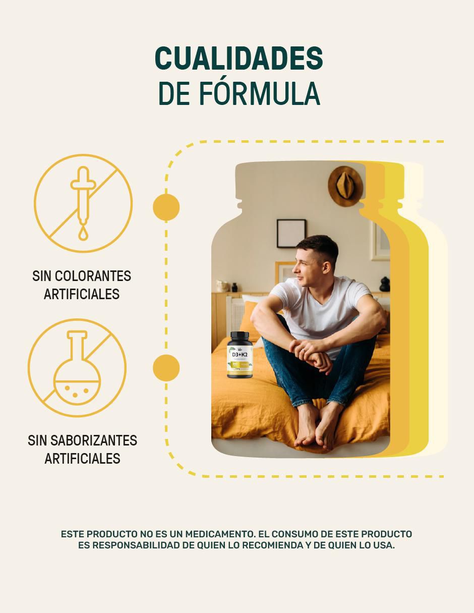 K2D3 con vitamina K2 y vitamina D3 de 360 cápsulas 6