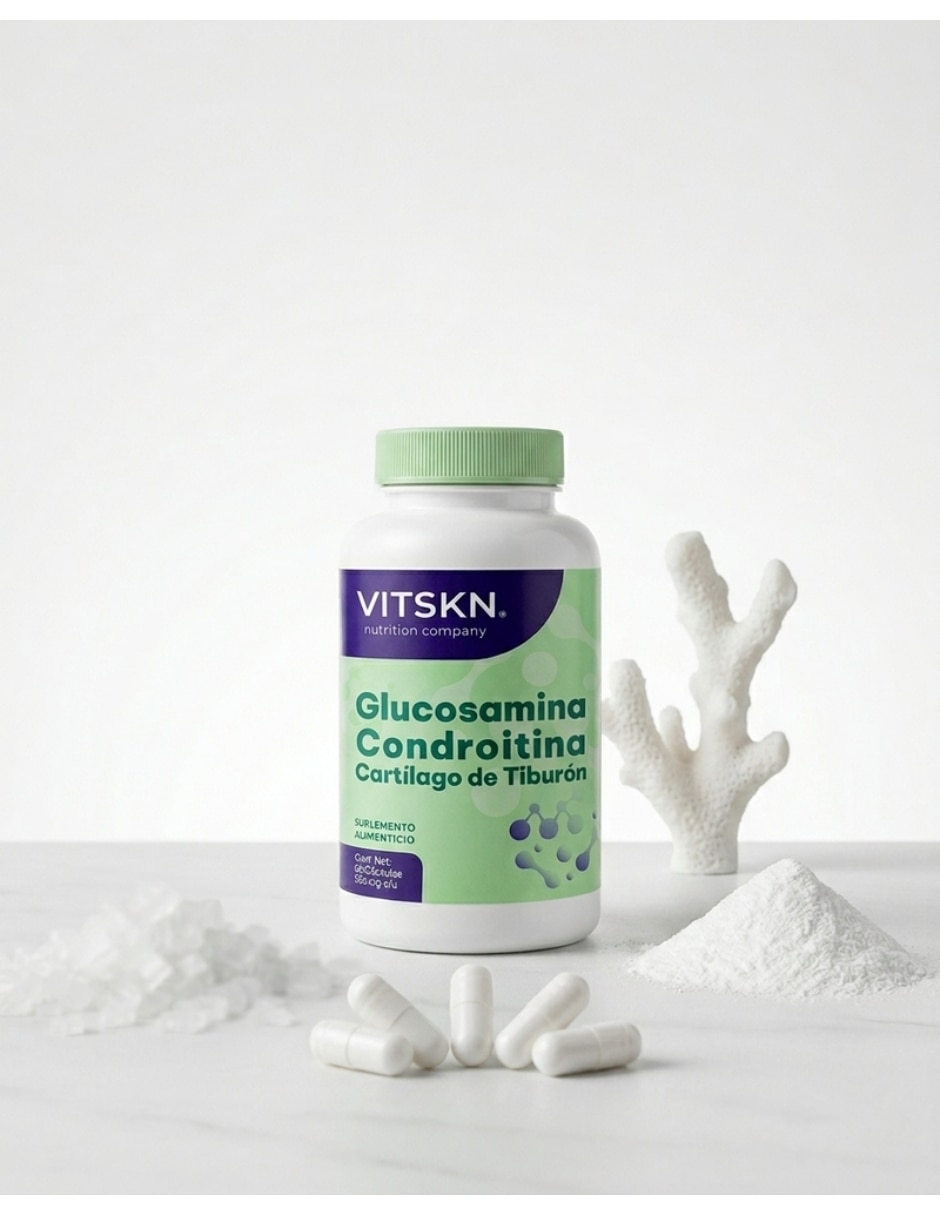 Suplementos alimenticios glucosamina, condroitina y cartílago de tiburón sabor natural 2