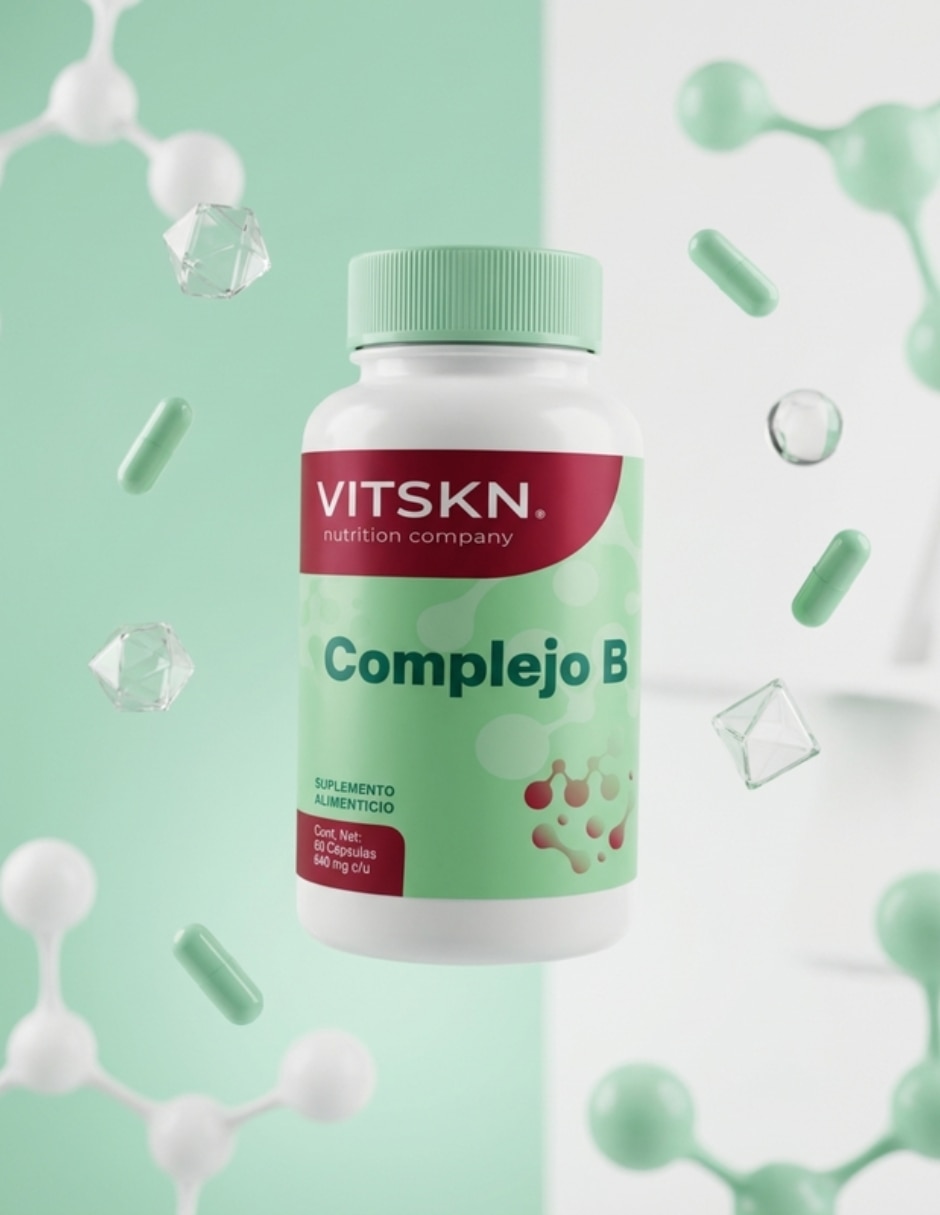 Complejo B con complejo B con vitamina B3 sabor natural de 60 cápsulas 3