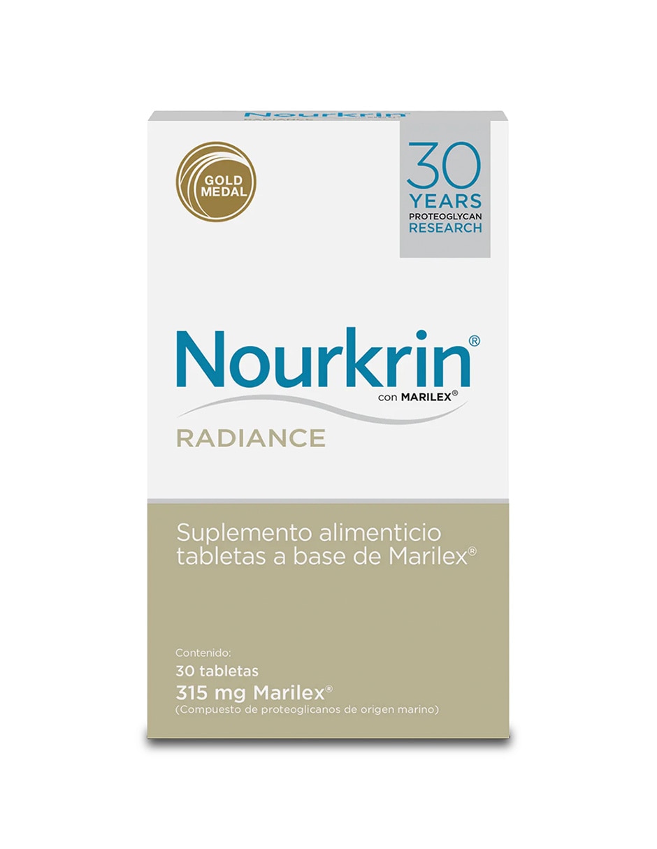 Suplemento alimenticio Radiance Nourkrin con marilex de 30 tabletas