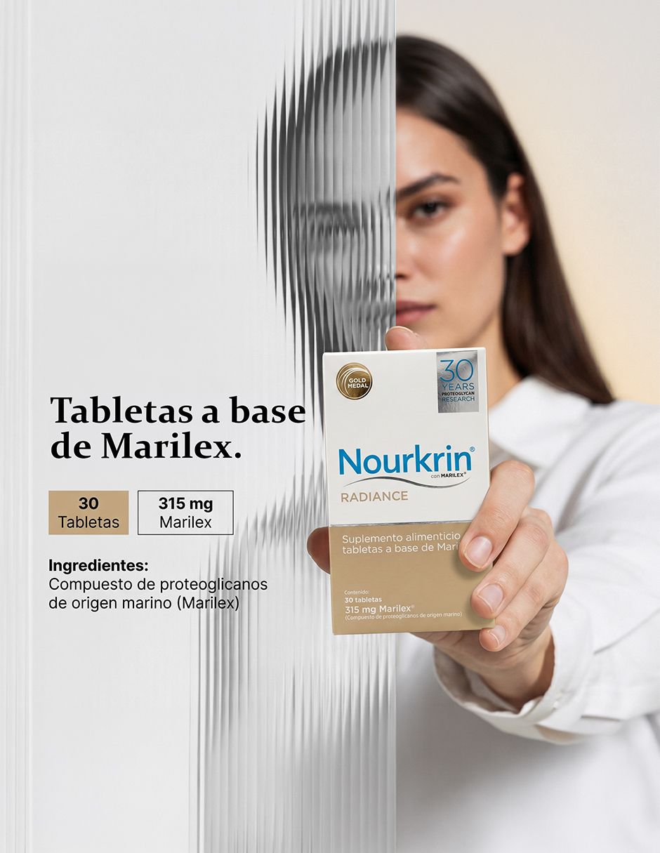 Suplemento alimenticio Radiance Nourkrin con marilex de 30 tabletas