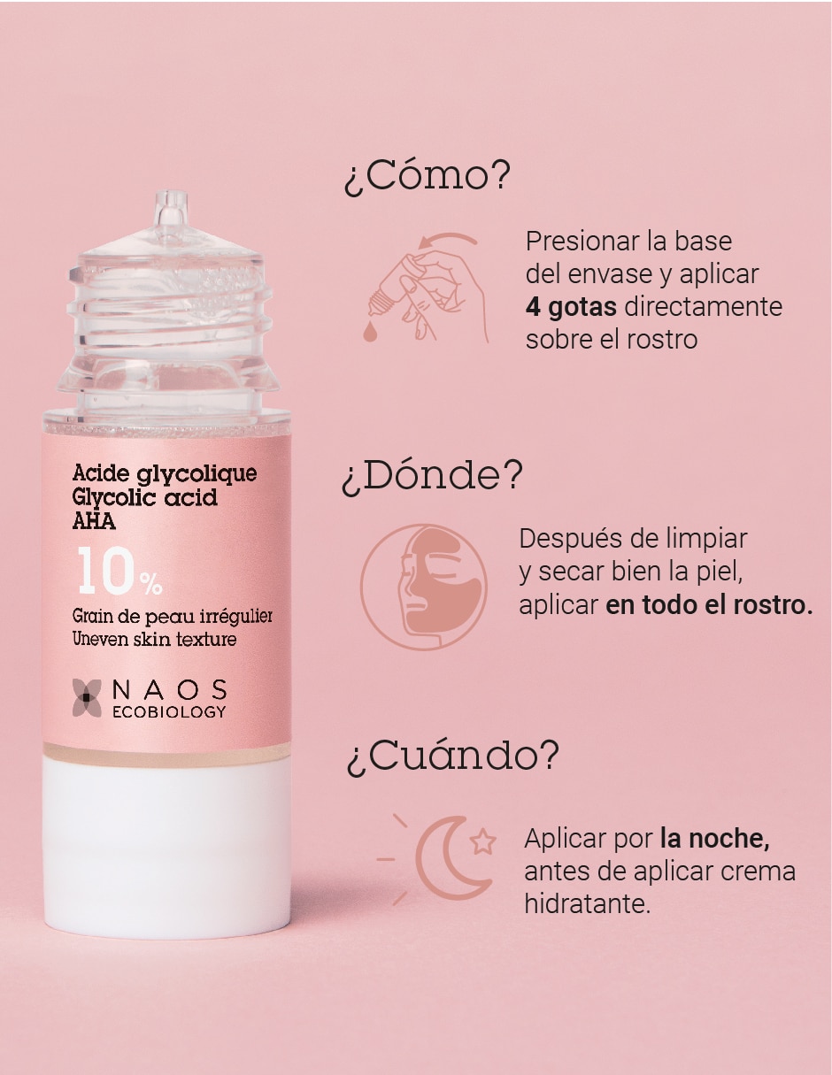 Sérum facial Ácido Glicólico Activo Puro Etat Pur de piel normales y sensibles
