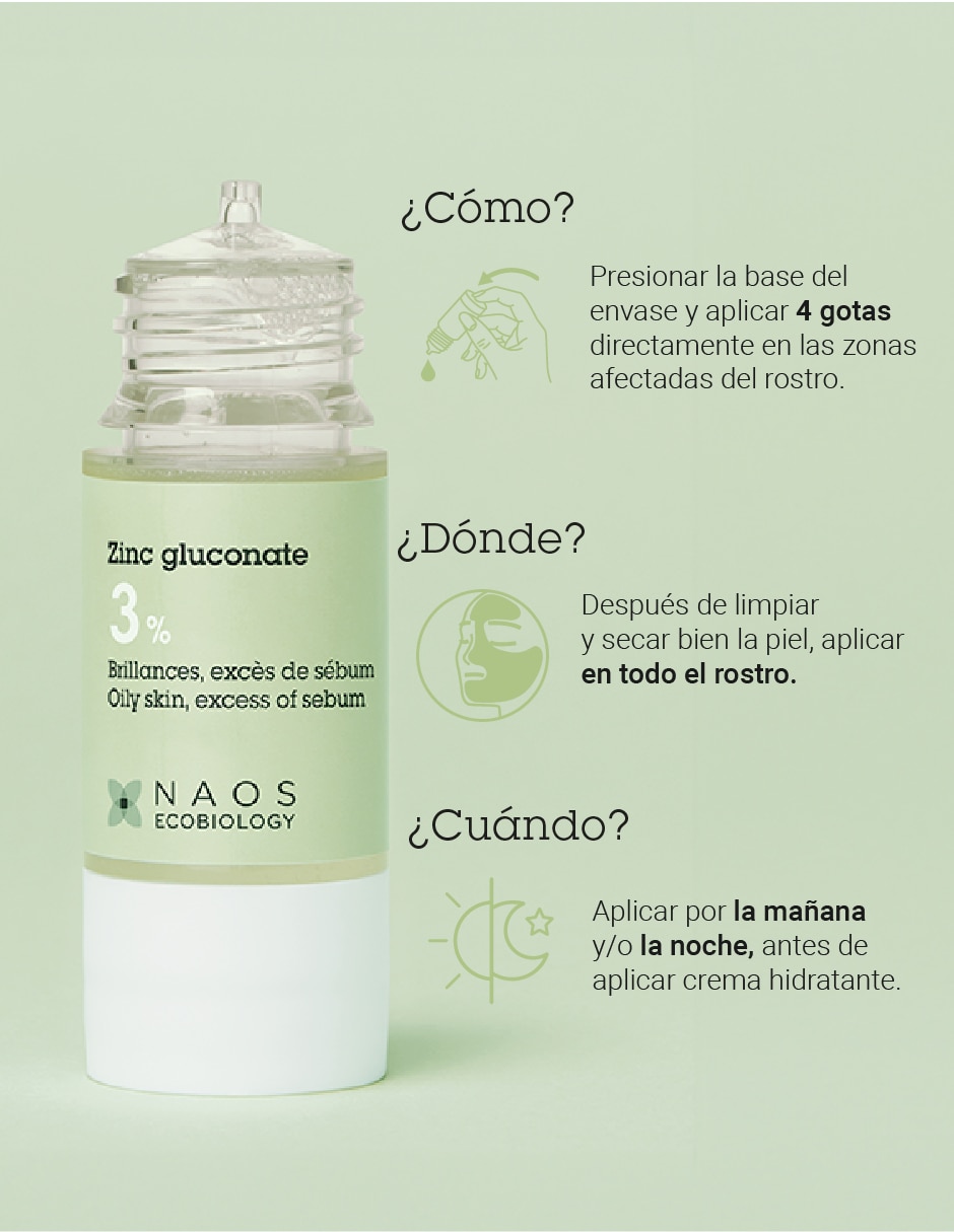 Sérum facial Gluconato de Zinc Activo Puro Etat Pur de piel normal y mixta