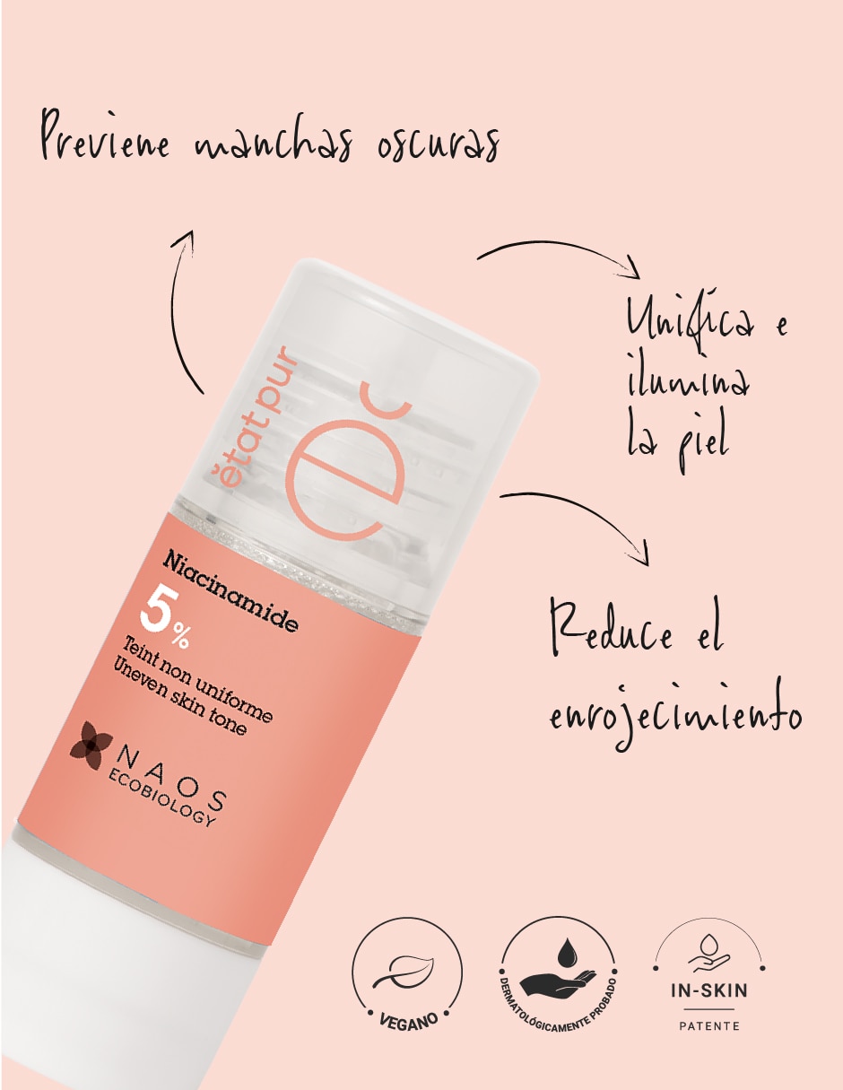 Sérum facial Niacinamida Activo Puro Etat Pur de piel normales y sensibles