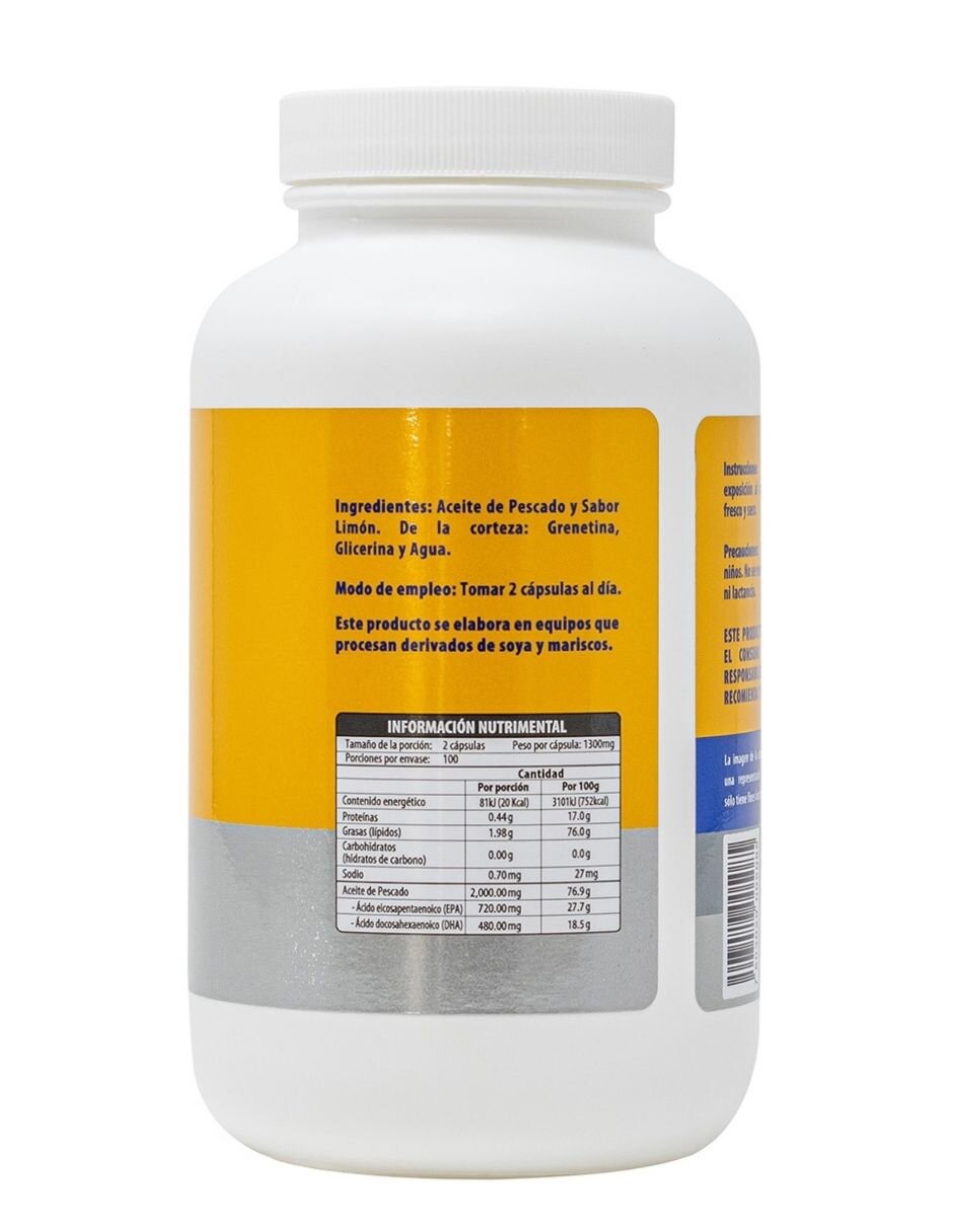 Omega 3 (EPA 360 / DHA 240) sabor limón de 200 cápsulas 5