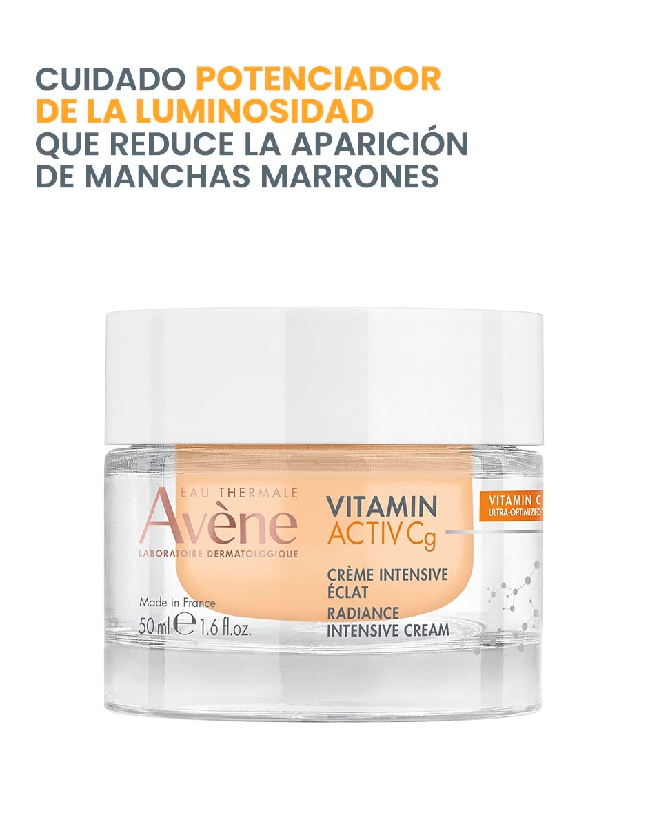 Crema facial recomendada para revitalizar día y noche Crema de Luminosidad Intensiva Antioxidante Avène Vitamin Activ Cg todo tipo piel
