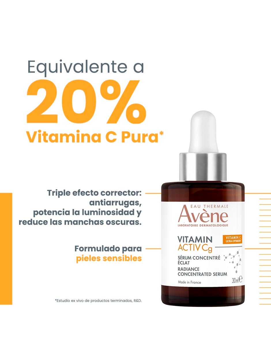 Sérum antioxidante facial Vitamin Activ Cg Avène todo tipo piel 8