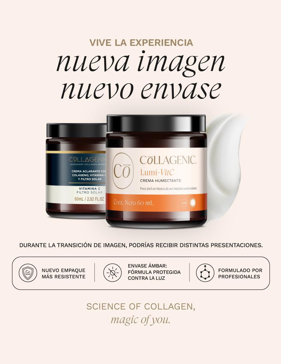 Set de crema facial recomendada para aclarar de noche Collagenic Premium para todo tipo piel
