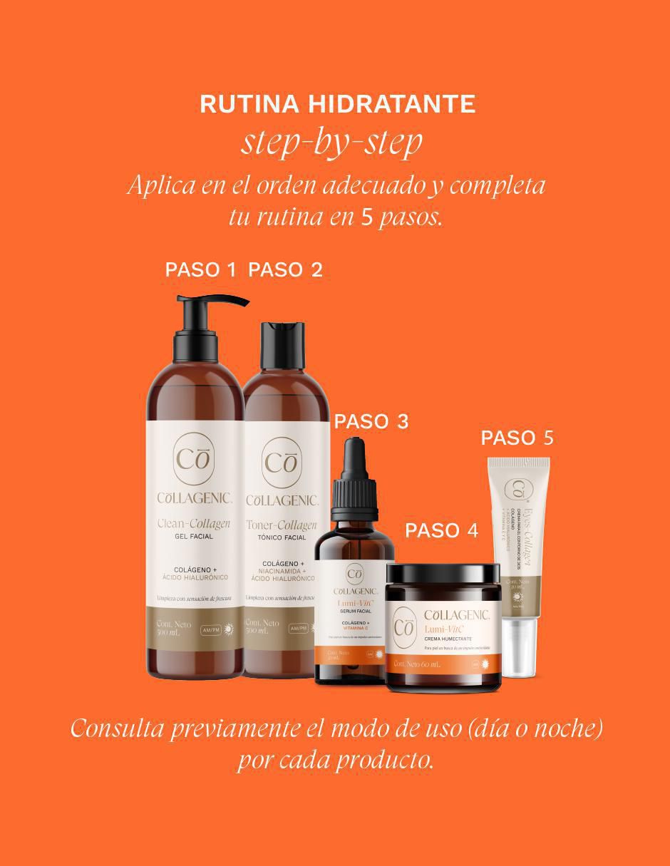 Set de crema facial recomendada para aclarar de noche Collagenic Premium para todo tipo piel