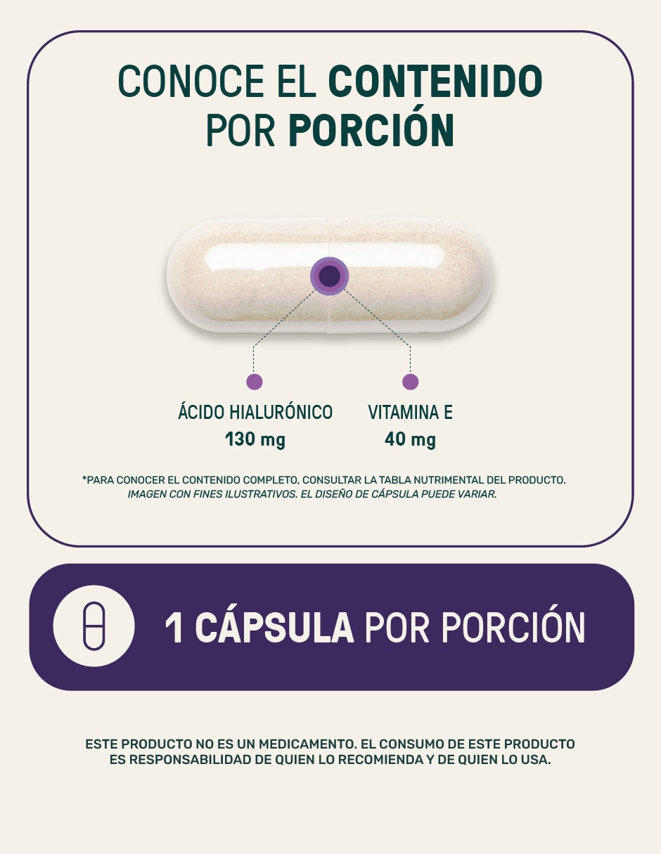 Hialu-E: Ácido Hialurónico + Vitamina E + Estearato de Magnesio Life 360+ Life360+