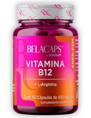 Belacaps Vitamina B12 + L-Arginina Solanum de 60 cápsulas