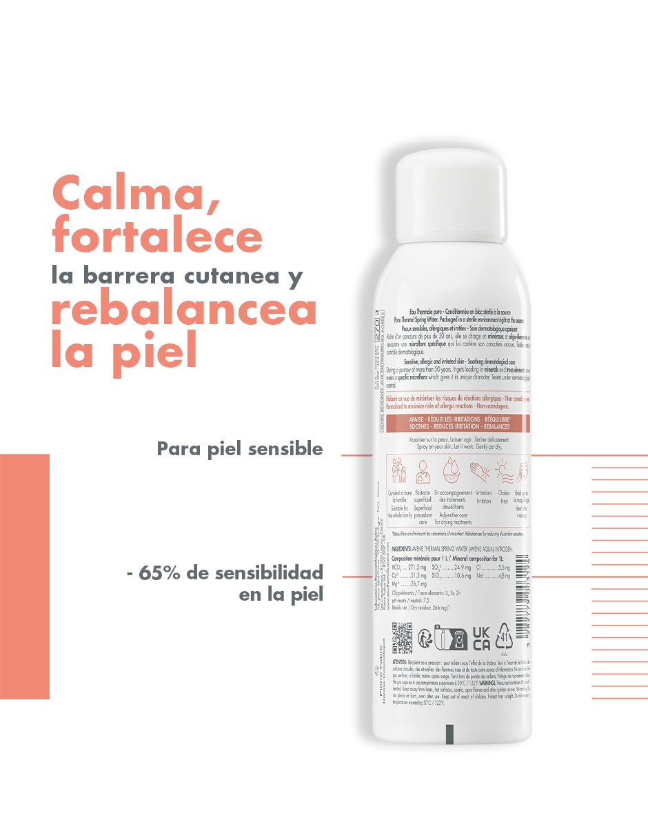 Loción cara y cuerpo calmante Agua Termal Avène 150 ml – Refrescante y Calmante para Piel Sensible 4