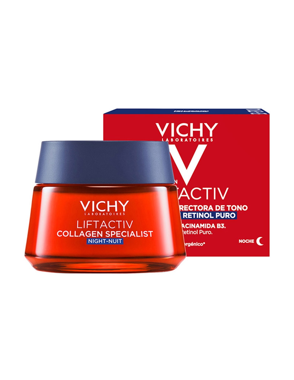 Crema facial recomendada para prevenir signos de la edad de noche Collagen Specialist Vichy Liftactiv todo tipo piel