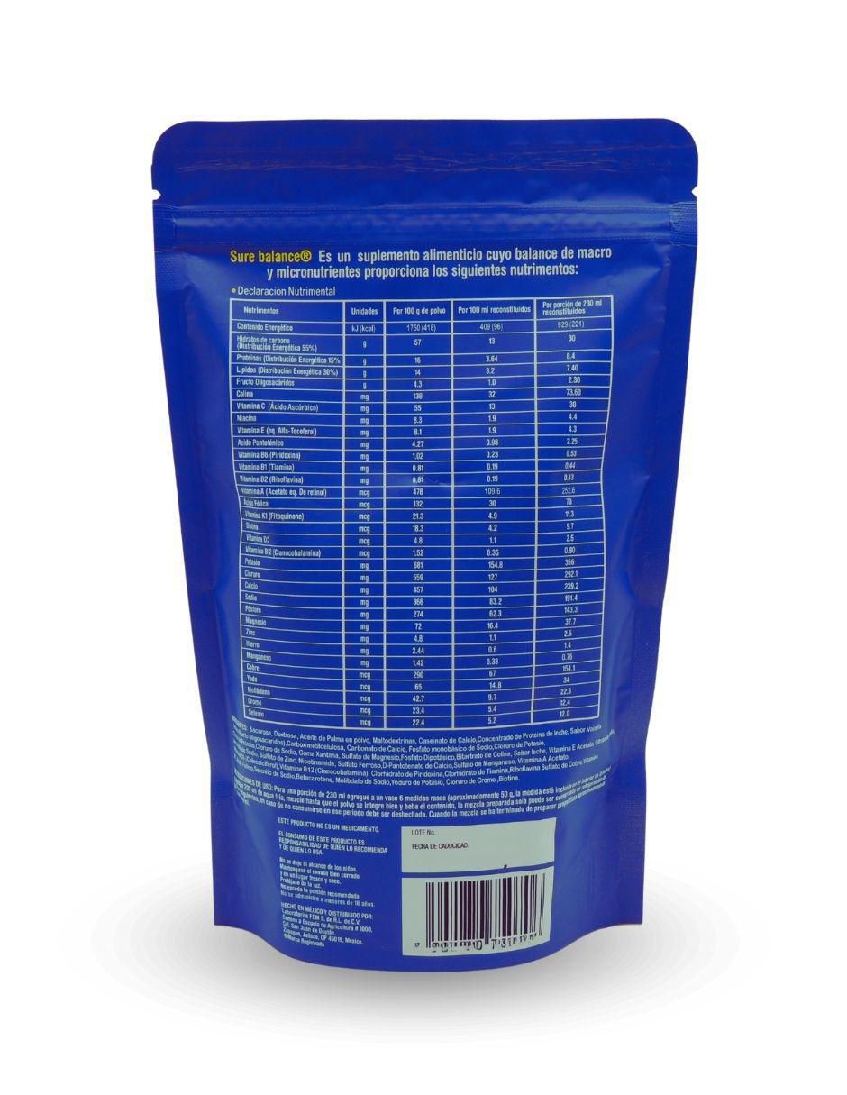 Sure Balance con vitaminas y minerales sabor vainilla de 800 g 4